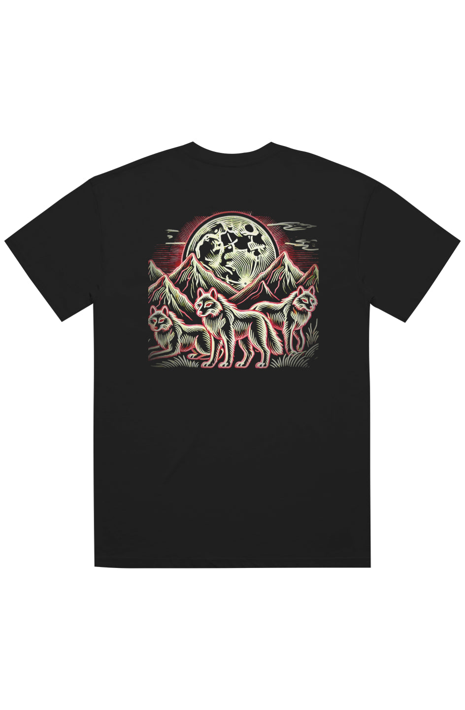 Block Oversized Wolf Pack Tee