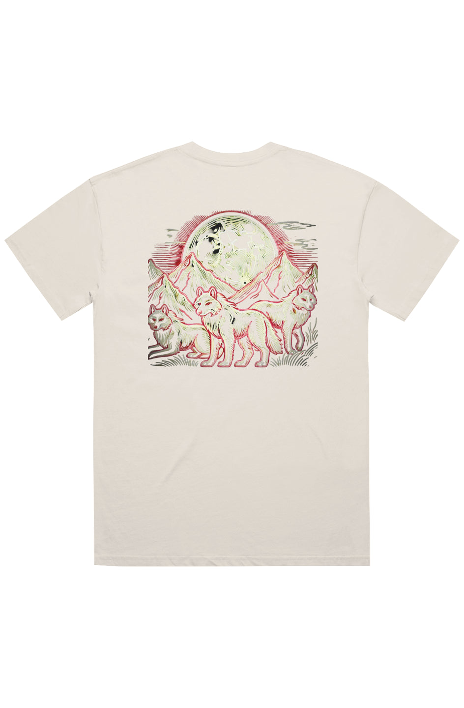 Block Oversized Wolf Pack Tee