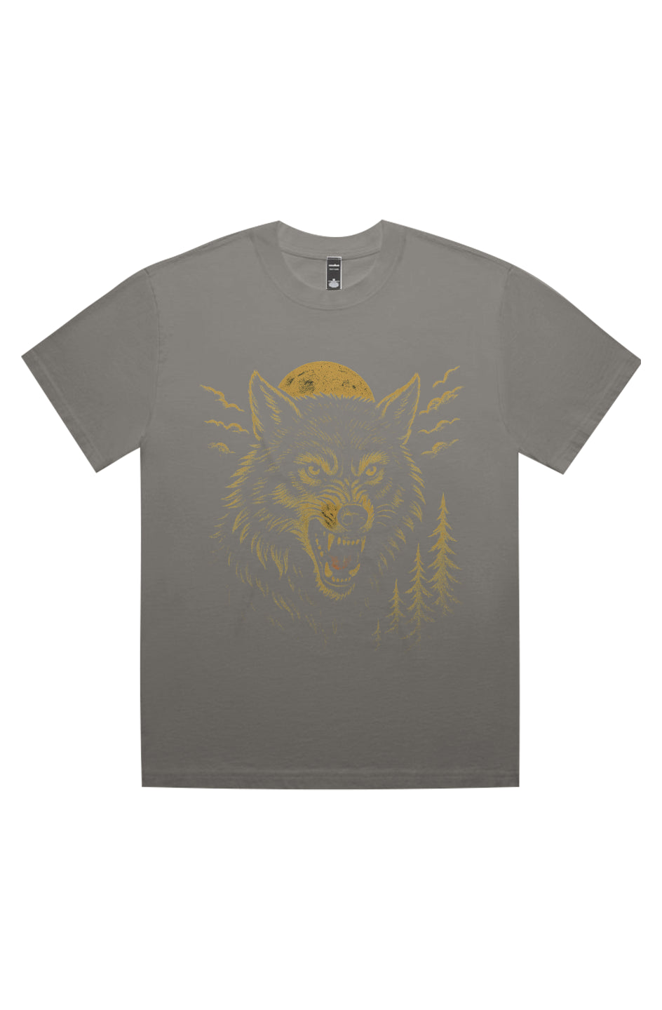 Heavy Faded Screaming Wolf Tee